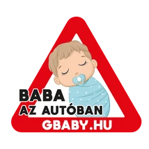 Baba az autóban autós matrica (lány)