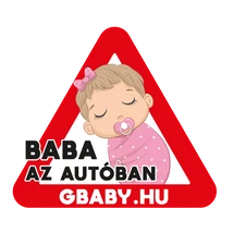 Baba az autóban autós matrica (lány)